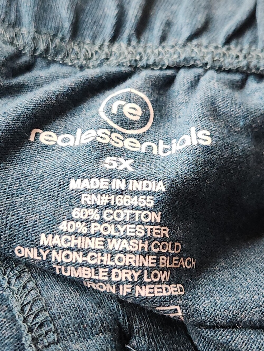 Men's Teal Sweatpants - Real Essentials - 5X - Picture 9 of 9